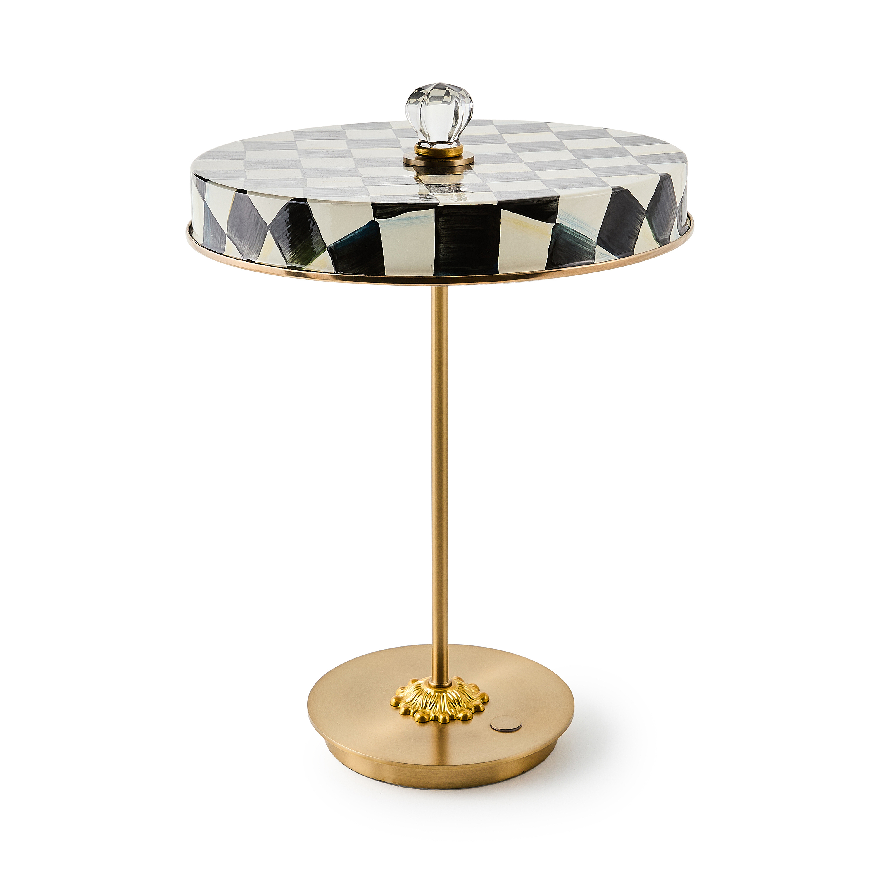 MacKenzie-Childs | Courtly Check LED Rechargeable Disk Table Lamp