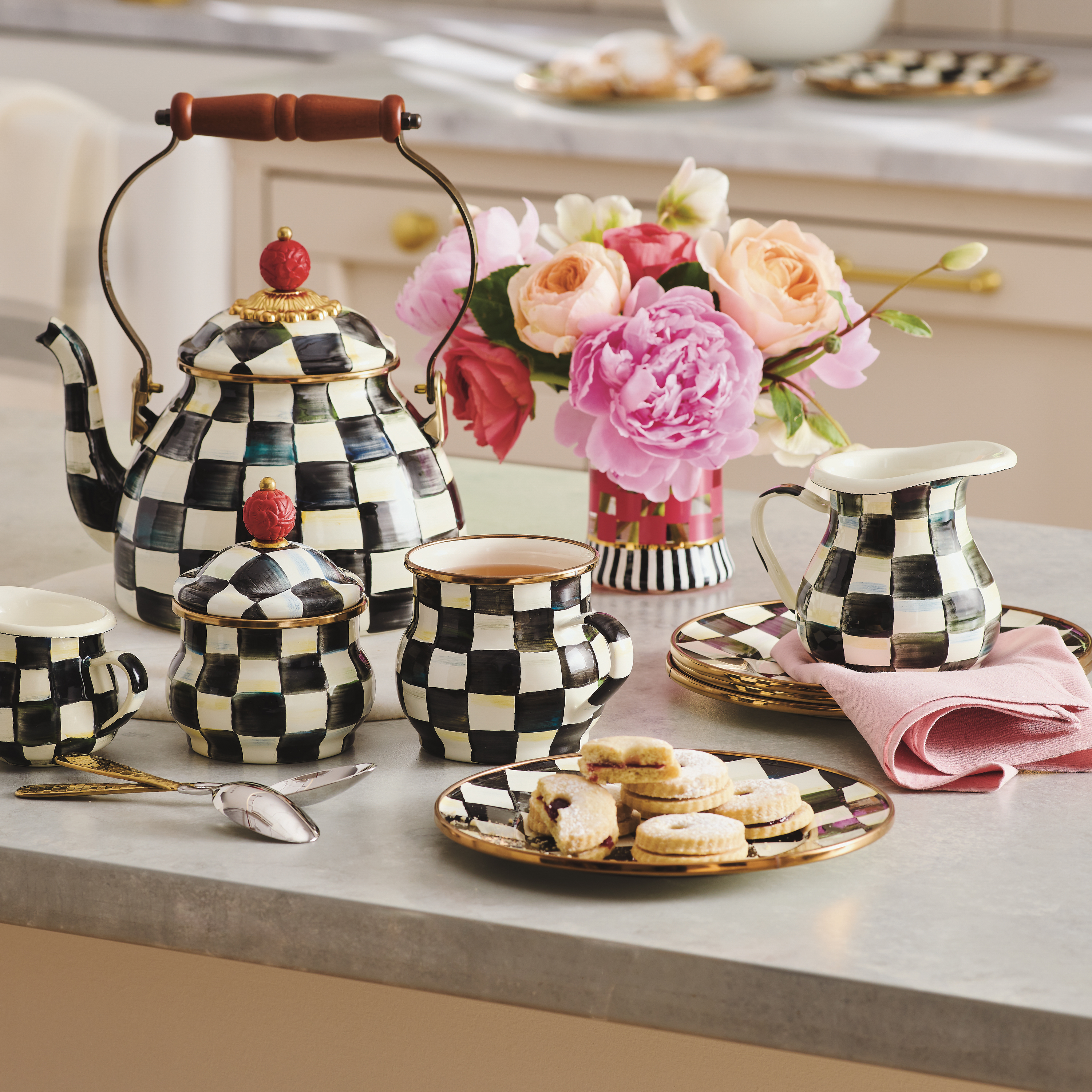 MacKenzie-Childs | Courtly Check Creamer & Sugar Bowl Set
