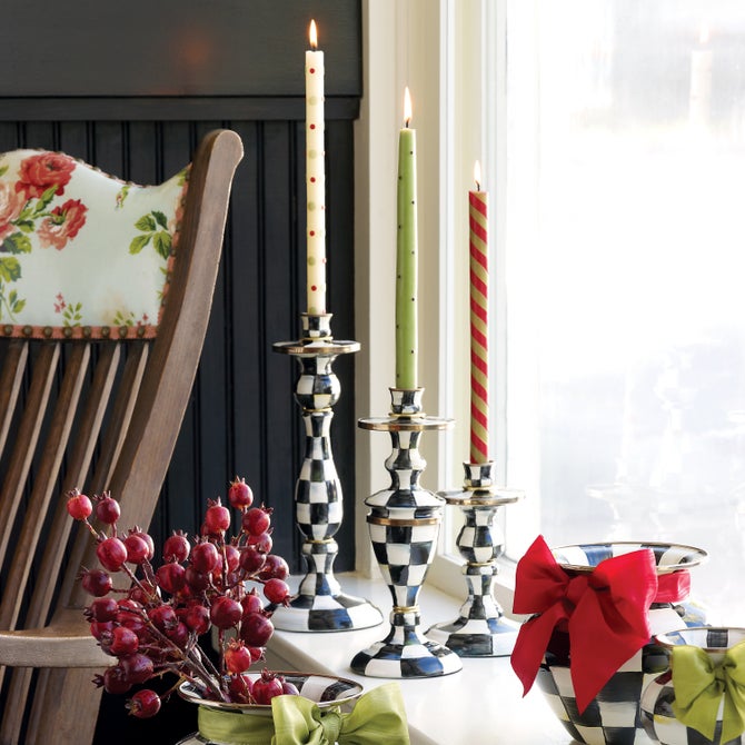 Enamel Dinner Candlestick Holder image number 1