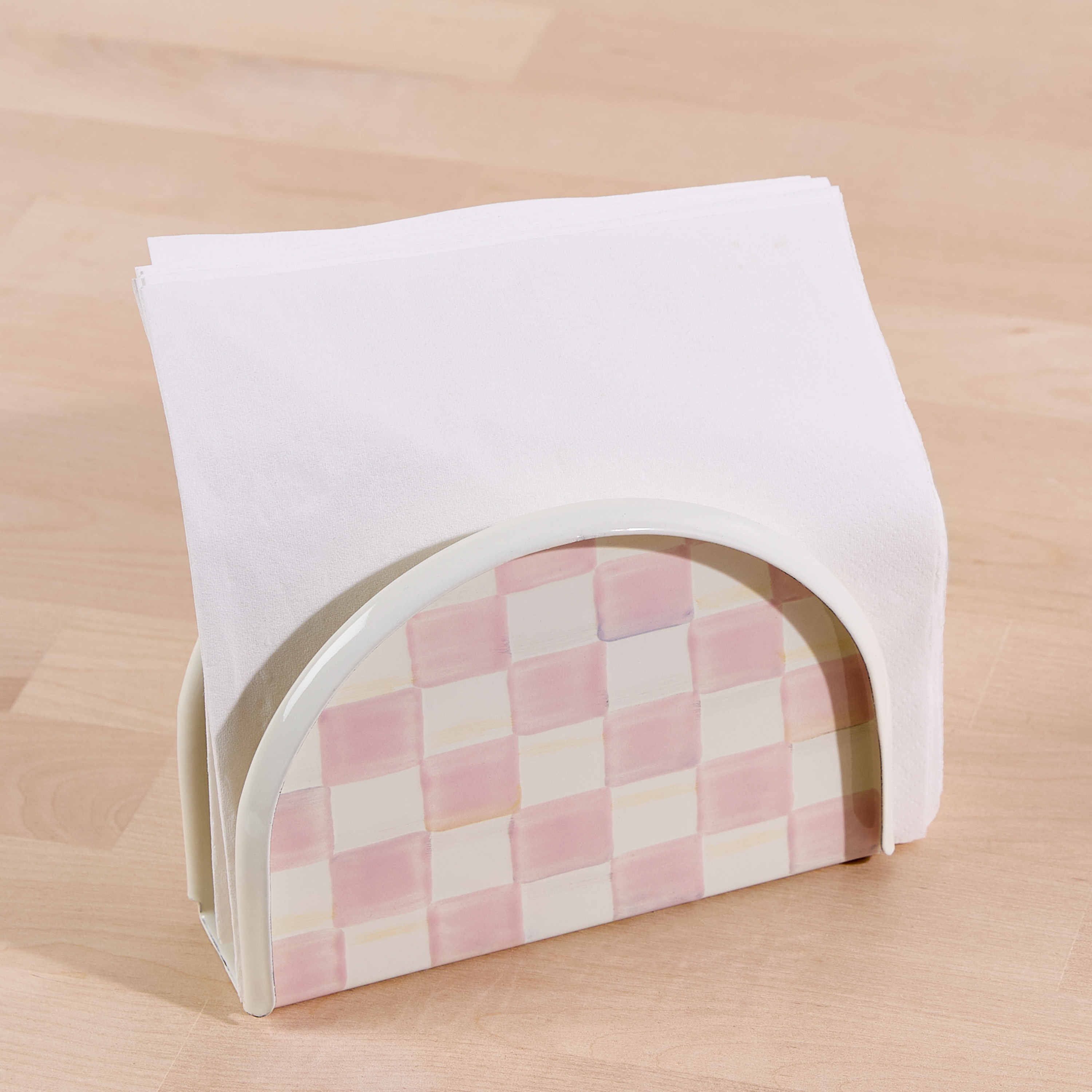 MacKenzie-Childs Check Enamel Napkin Holder - Thumbnail 2