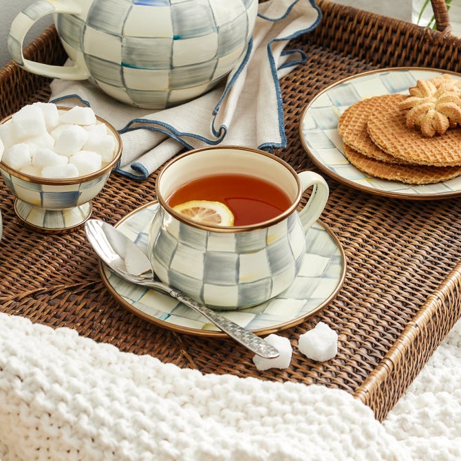 Enamel Teacup & Saucer image number 1