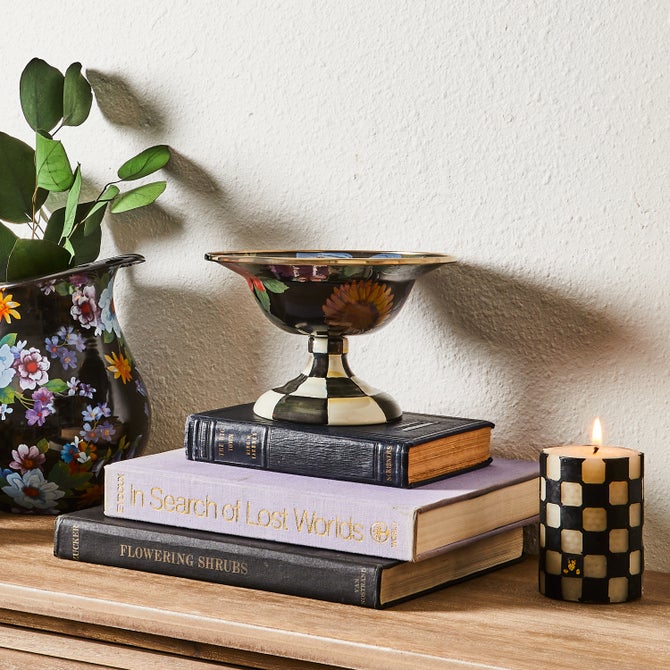 Floral Enamel Compote image number 1