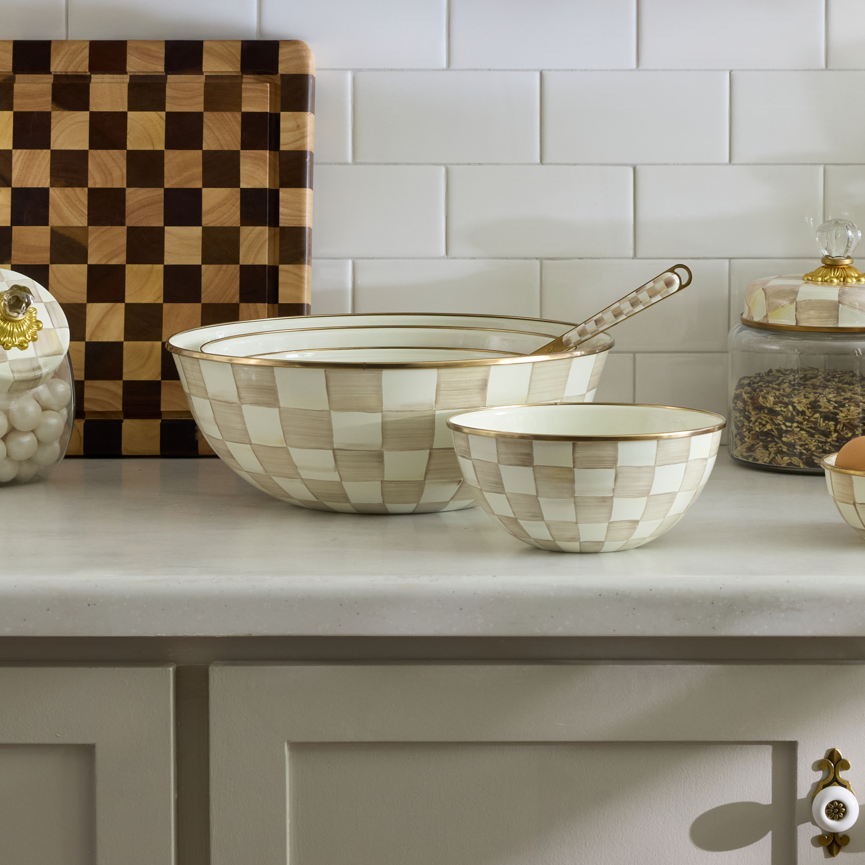 MacKenzie-Childs | Mocha Check Large Everyday Bowl
