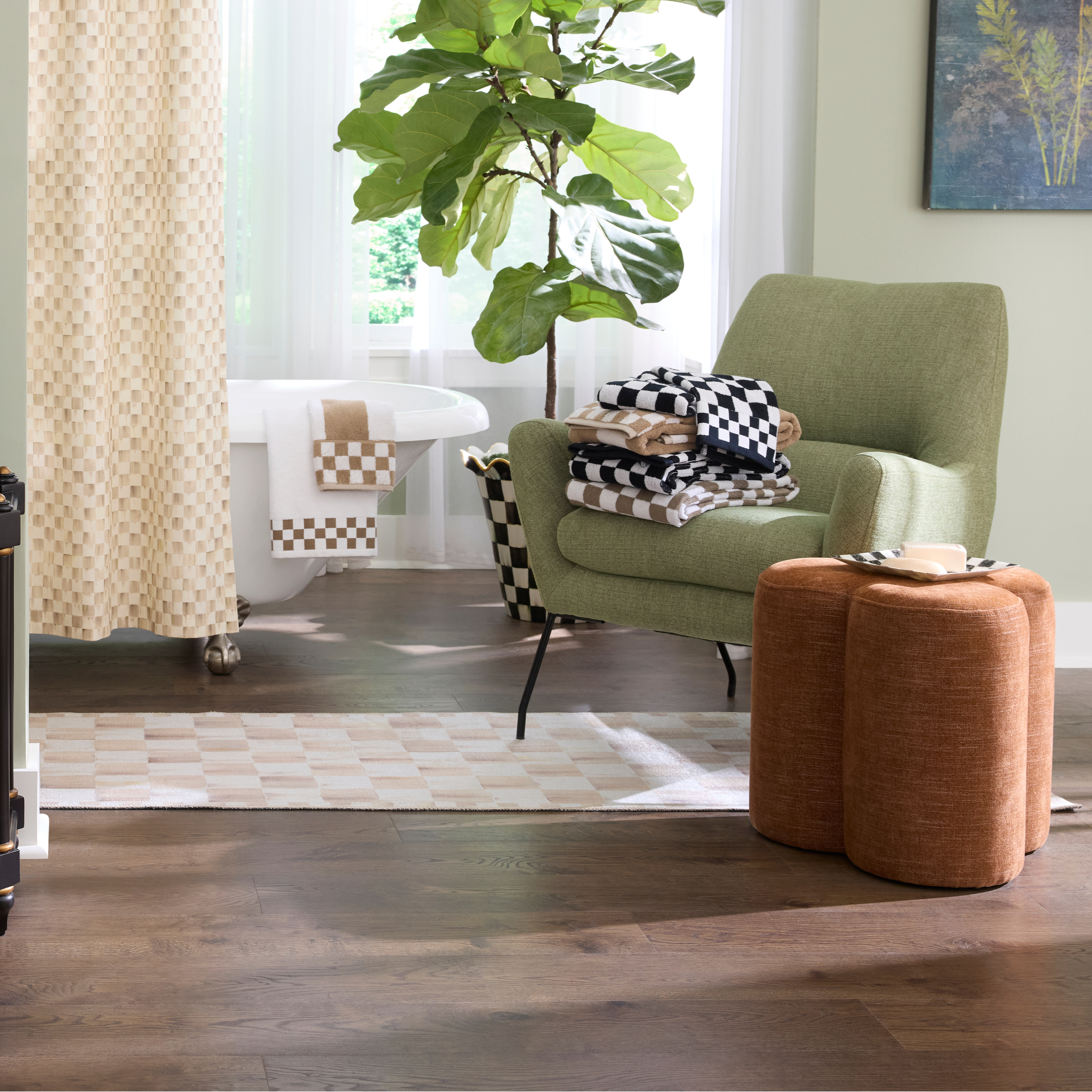 MacKenzie-Childs | Mocha Checkered 5' x 7'6