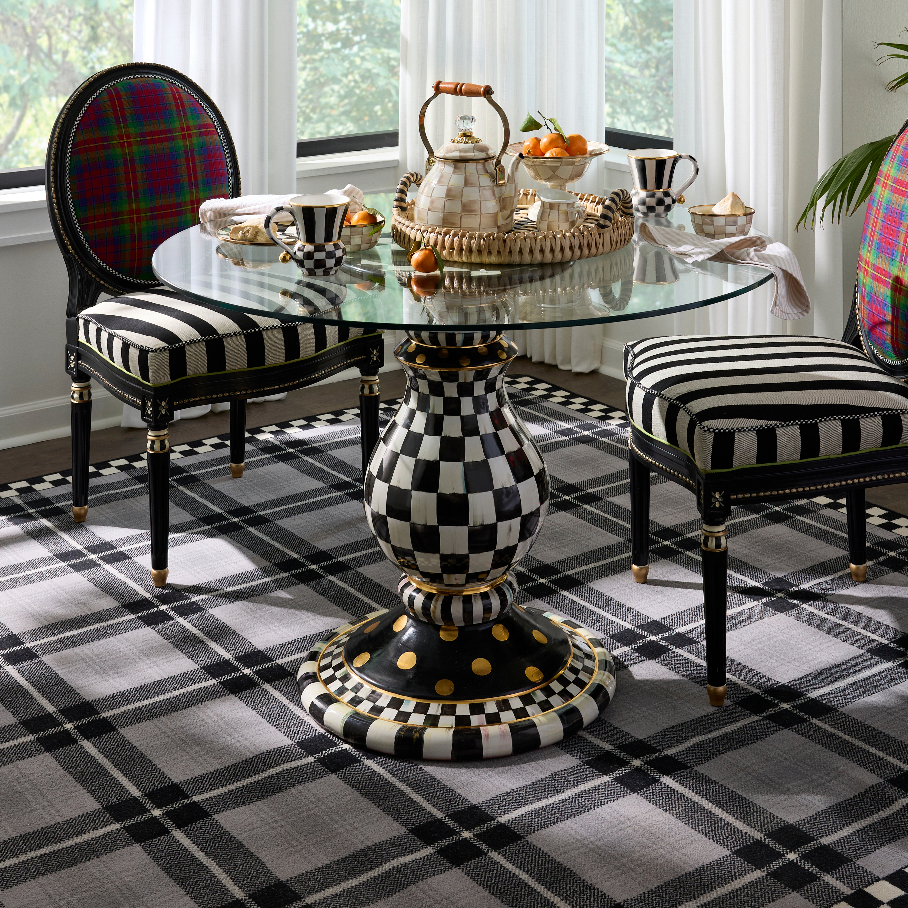 MacKenzie-Childs | Odd Fellows Ceramic Pedestal Table Base