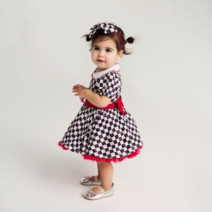 Posh Peanut Courtly Check Bodysuit Dress