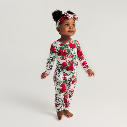 Posh Peanut Wild Rose Check Convertible 1-Piece