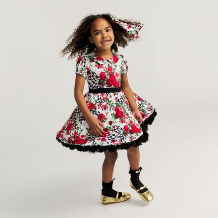 Posh Peanut Wild Rose Check Petticoat Dress