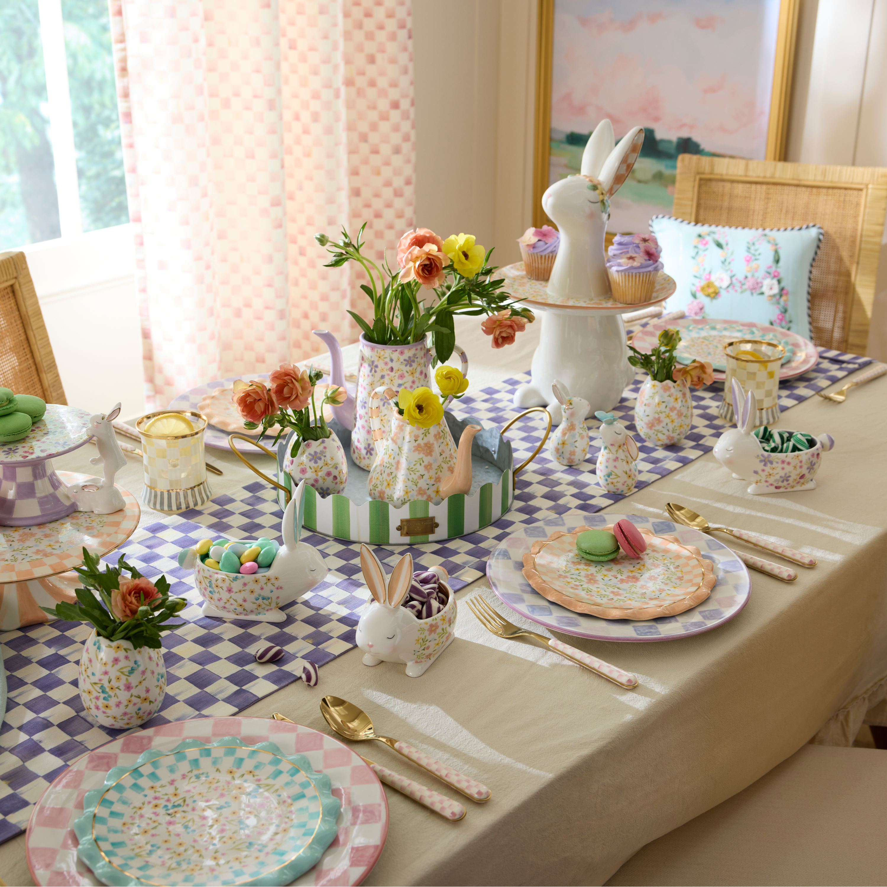 MacKenzie-Childs | Posie Patch Rabbit Sweet Stand