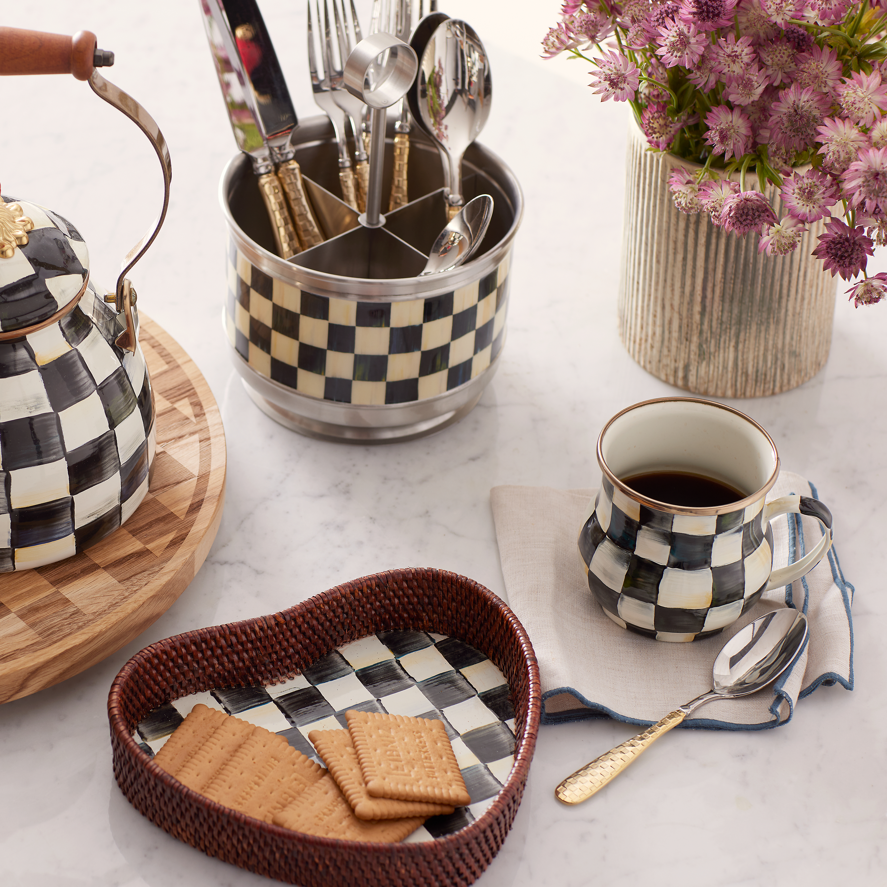 MacKenzie-Childs | Courtly Check Supper Club Flatware Caddy
