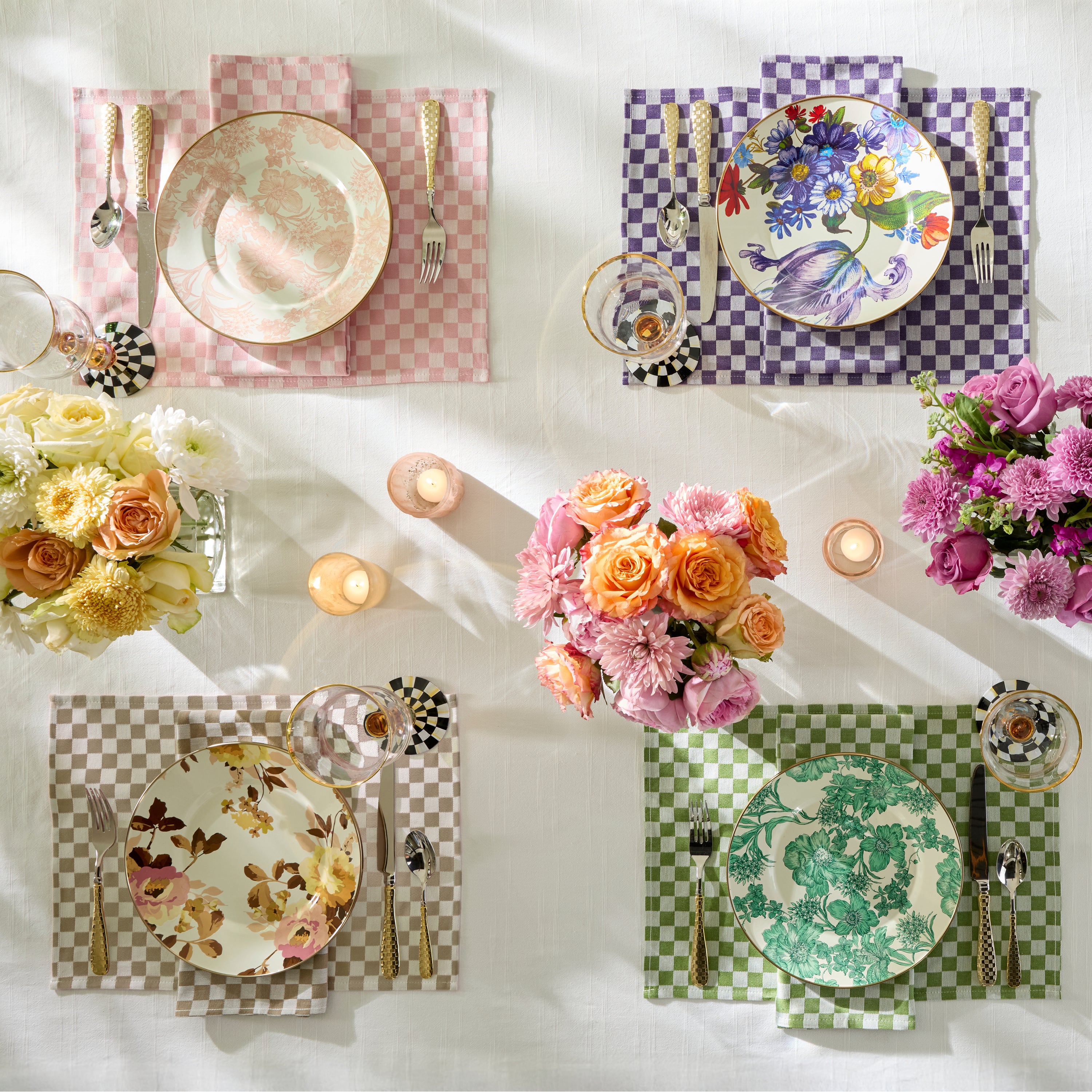 MacKenzie-Childs | Violet Check Placemat, Set of 4